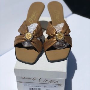 Finest by Onex Endless Bronze Leather Heels